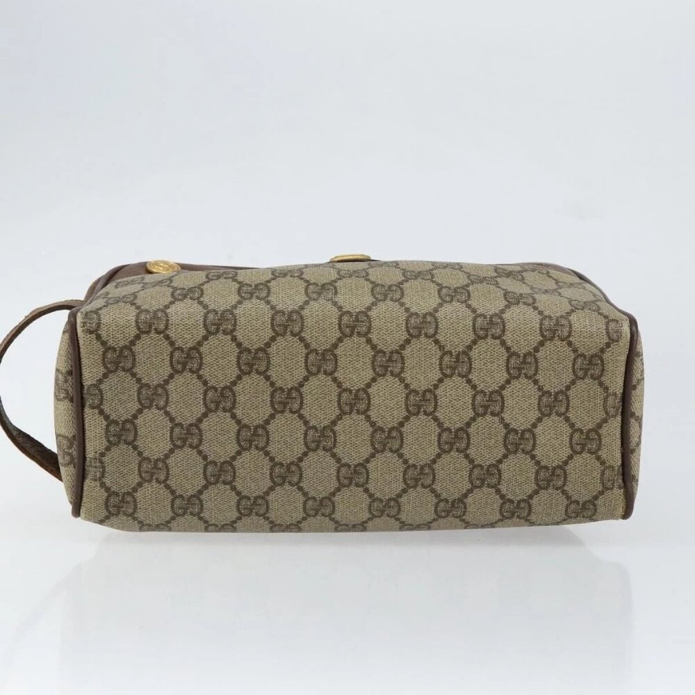 GUCCI GG Supreme Clutch Bag PVC Leather Beige Gold 014 58 6086 Auth bs31128 - Picture 8 of 16